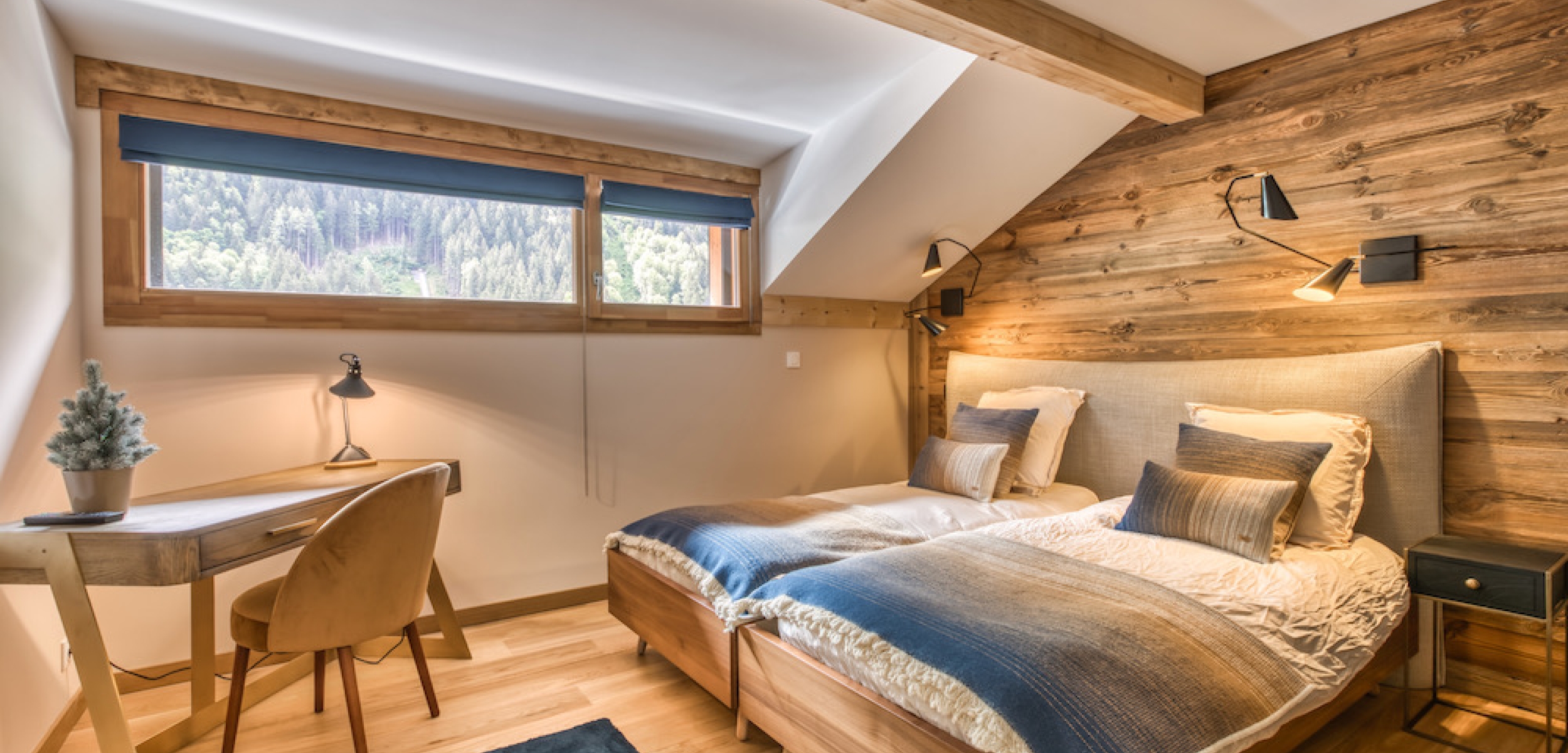 Chambre avec vue sur le mont blanc