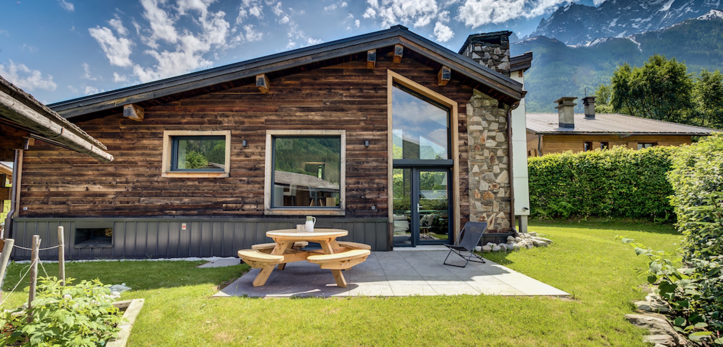 Chalet design au pied du mont blanc